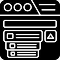 Drop Down Menu Glyph Icon vector