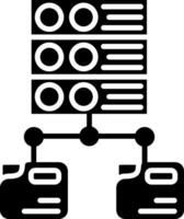 Folder Network Glyph Icon vector