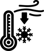 Low Temperature Glyph Icon vector