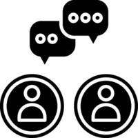Conversation Glyph Icon vector