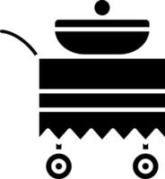 Restaurant Cart Glyph Icon vector