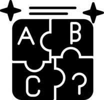 Puzzle Glyph Icon vector