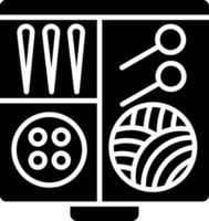 Sewing Kit Glyph Icon vector