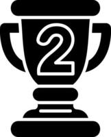 2nd Prize Glyph Icon vector