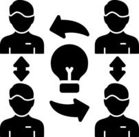 Collaboration Glyph Icon vector
