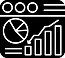 Data Analytics Glyph Icon vector