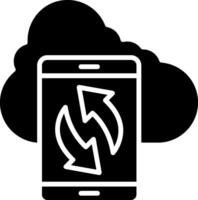 Data Synchronization Glyph Icon vector