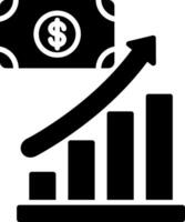 Increase Glyph Icon vector