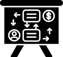 Flowchart Glyph Icon vector