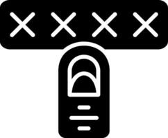 Fingerprint Scan Glyph Icon vector