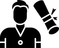 Graduation Glyph Icon vector