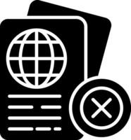 Passport Control Glyph Icon vector