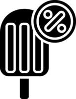 Popsicle Glyph Icon vector