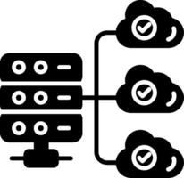Cloud Database Glyph Icon vector