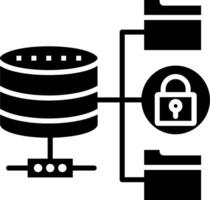 Data Security Glyph Icon vector