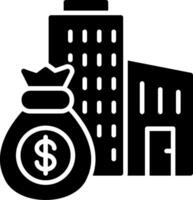 Capital Glyph Icon vector