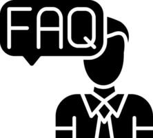 Faq Glyph Icon vector
