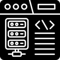 Database Glyph Icon vector