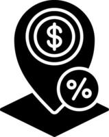 Map Point Glyph Icon vector