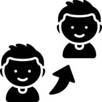 Referral Glyph Icon vector