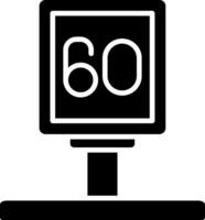 Speed Limit Glyph Icon vector
