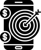 Target Glyph Icon vector