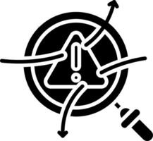 Avoidance Glyph Icon vector