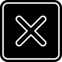 Cross Glyph Icon vector
