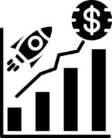 Growth Glyph Icon vector