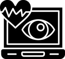 Monitoring Glyph Icon vector