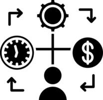 Process Glyph Icon vector