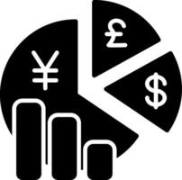 Pie Chart Glyph Icon vector