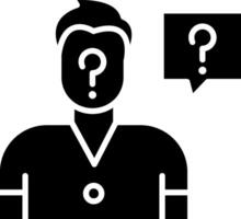 Question Mark Glyph Icon vector