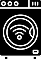 Smart Washing Machine Glyph Icon vector