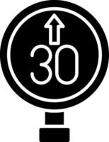 Speed Limit Glyph Icon vector