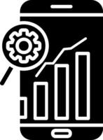 Analytics Glyph Icon vector