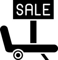 Beach Chair Glyph Icon vector