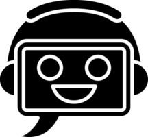 Bot Glyph Icon vector