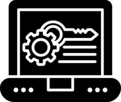 Access Control List Glyph Icon vector