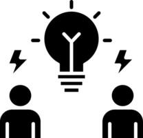 Brainstorm Glyph Icon vector