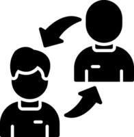 Exchange Glyph Icon vector