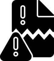 Error Glyph Icon vector