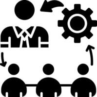 Hierarchy Structure Glyph Icon vector
