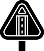 One Way Glyph Icon vector