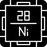 Nickel Glyph Icon vector