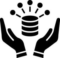 Data Management Glyph Icon vector