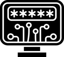 Password Glyph Icon vector