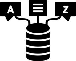 Data Glyph Icon vector