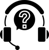 Headphone Glyph Icon vector