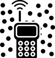 Walkie Talkie Glyph Icon vector